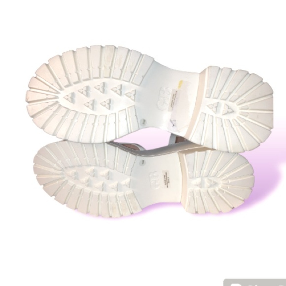 NWOT Gianni Bini White size 8 1/2 Wild-Child Leather Platform Sandals size 9.5 - Picture 7 of 13
